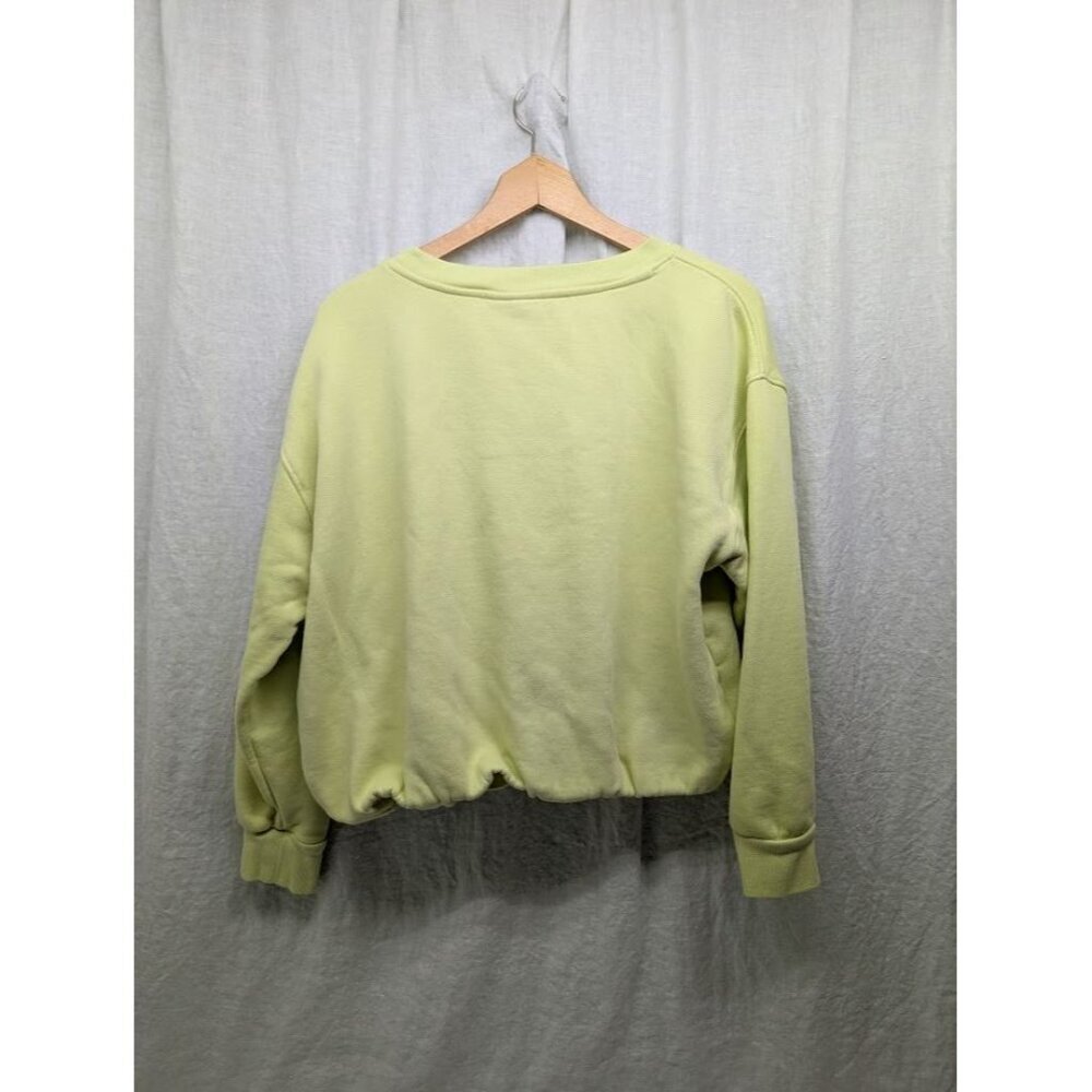 Universal Thread women's XL neon yellow cropped long sleeve sweatshirt E6 - Picture 5 of 8